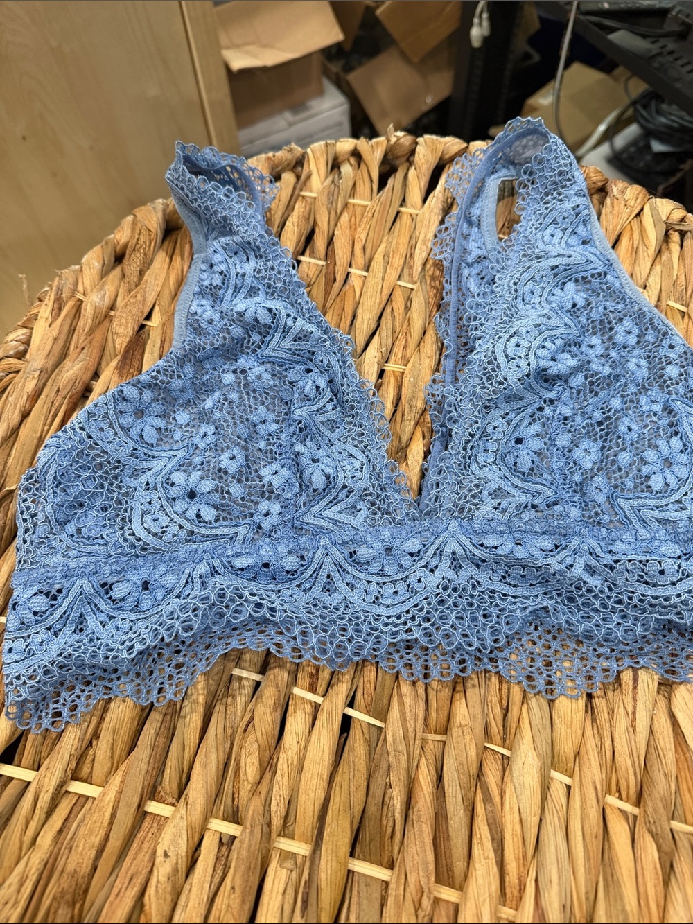 Victoria's Secret Dusty Blue Lace Bralette